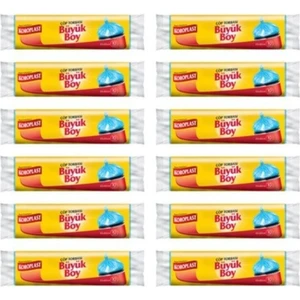 Güçlü Çöp Torbası Büyük Boy 10 Adet 12'li