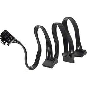Pcıe 6pin Modüler Power Kablo 6 Pin 3x Sata Güç Kablosu Pcı-E 6 Pin Erkek - 3 Sata Dişi Güç Splitter