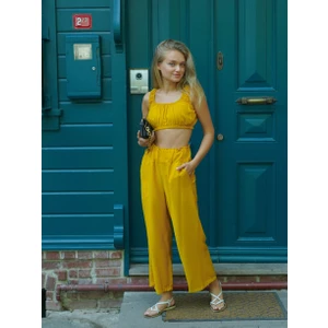 ALV Fashion Casual Beli Lastikli Pantolon Takımı