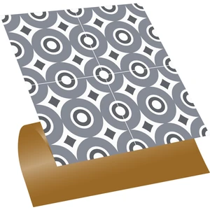 Kendinden Yapışkanlı Mutfak Banyo Kaplama Geometrik 033 Desenli Pvc Karo 30X30 cm (11 Adet) 1m2