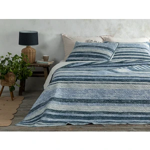 English Home River Çok Amaçlı Çift Kişilik Yatak Örtüsü Takımı 200 x 220 cm Mavi