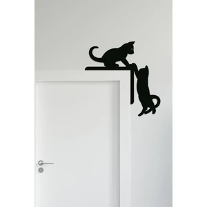 Numa Concept Kediler Kapı Sağ Köşe Dekoru Mdf Duvar Dekorasyon Lazer Kesim Her Biri 15x9 Cm