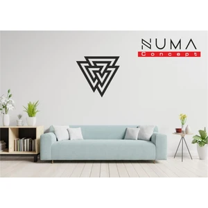Numa Concept Valknut Üçgen Tablo Mdf Duvar Dekorasyon Lazer Kesim 37x37 Cm
