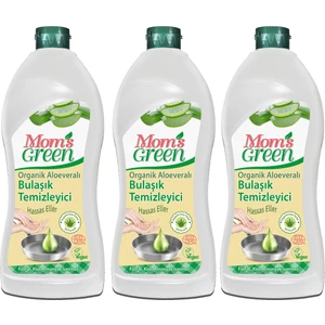 Mom's Green 3'lü Set Organik Aloe Veralı Elde Bulaşık Temizleyici (750 ml 3 Adet)