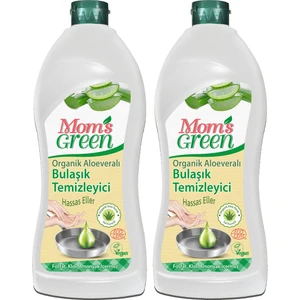 Mom's Green 2'li Set Organik Aloe Veralı Elde Bulaşık Temizleyici -Eco (750 ml x 2 Adet)