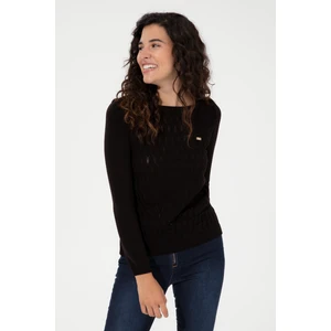 U.S. Polo Assn. Kadın Siyah Triko Kazak 50255255-VR046