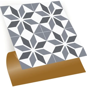 Kendinden Yapışkanlı Mutfak Kaplama Geometrik 028 Desenli Pvc Karo 30X30 cm (11 Adet) 1m2