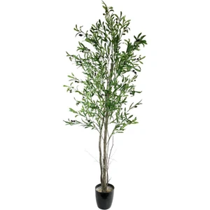 Yapay Zeytin Ağacı 190CM 2 Gövdeli Çalılı Doğal Gerçek Görünümlü Yapay Ağaç
