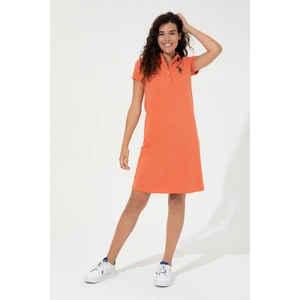 U.S. Polo Assn. Kadın Turuncu Örme Elbise 50249019-VR051