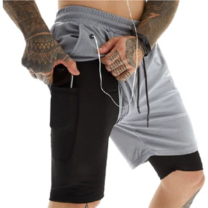 Unisex Koşu ve Antrenman Sporcu Şortu - Xl Beden Açık Gri