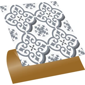 Kendinden Yapışkanlı Mutfak Banyo Kaplama Geometrik 036 Desenli Pvc Karo 30x30 cm 11 Adet 1m2