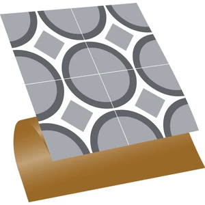 Kendinden Yapışkanlı Mutfak Kaplama Geometrik 035 Desenli Pvc Karo 30x30 cm 11 Adet 1m2