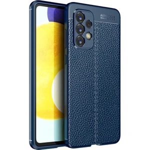 Caseworld Samsung Galaxy A33 5g Kılıf Darbe Korumalı Deri Görünümlü Silikon Arka Kapak - Lacivert