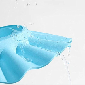 Adil Baba Bebek Banyo Şapkası Düğmeli Kulaklıklı Bebek Yıkama Şapkası Bebek Duş Şapkası Şampuan Siperi