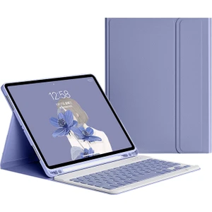 Gold 3c Ipad 10.2 Inç Için Klavyeli Kılıf-Mor (Yurt Dışından)