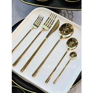 36 Parça Asil Çatal Kaşık Bıçak Çkb Seti Gold