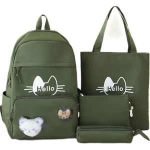 Sell Global 4 Parça Set Kolej ve Üniversite Çantası Büyük Kapasiteli Okul Çantası