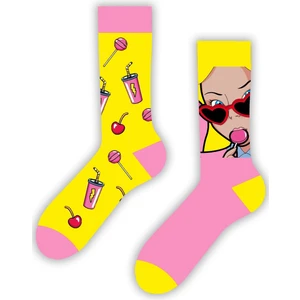 Carnaval Socks Sağlı Sollu Kiraz ve Şeker Desenli Renkli Çorap