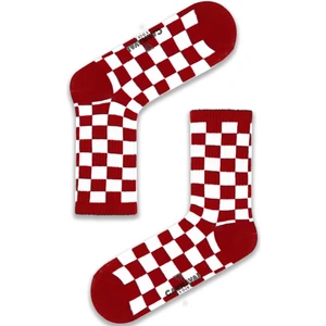 Carnaval Socks Kırmızı Dama Desenli Renkli Spor Çorap