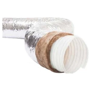 Nonwoven Ses Izoleli Hava Kanalı 5 Metre 127MM