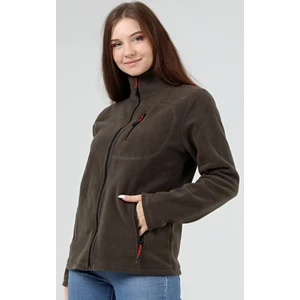 Genıus Store Kadın Polar Tam Fermuarlı Outdoor 3 Cepli Polar Ceket