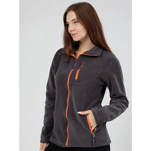 Genıus Store Kadın Polar Tam Fermuarlı Outdoor 3 Cepli Polar Ceket