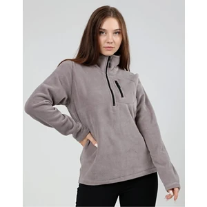 Genıus Store Kadın Polar Yarım Fermuarlı Outdoor Cepli Polar