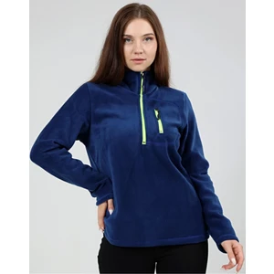 Genıus Store Kadın Polar Yarım Fermuarlı Outdoor Cepli Polar