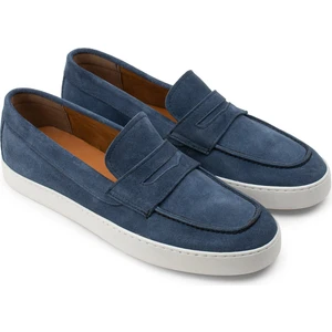 Süet Mavi Loafer Erkek Ayakkabı
