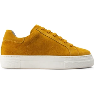 Süet Sarı Sneaker Kadın Ayakkabı