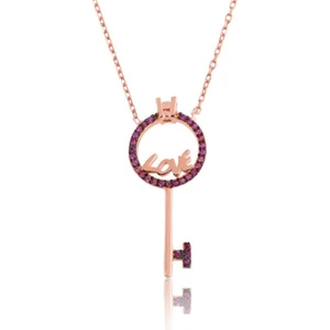 Aşk Anahtarı  925 Ayar Gümüş Kolye