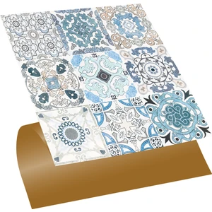 Kendinden Yapışkanlı Tezgah Arası Kaplama Retro 019 Desenli Pvc Karo 30x30 cm 11 Adet 1m2