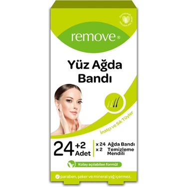 Remove Inatçı Ve Sık Tüyler Yüz Ağda Bandı