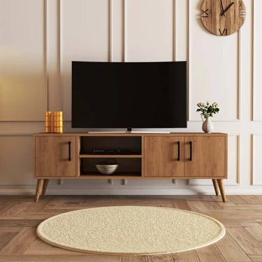 Mezza 1586 Exxen 150 cm Ahşap Ayaklı Tv Ünitesi Sepet