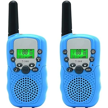 Xinh 2-Pack Çocuklar Walkie Talkie Iki Yollu Radyo Oyuncak 3 Mil Aralığı (Mavi) (Yurt