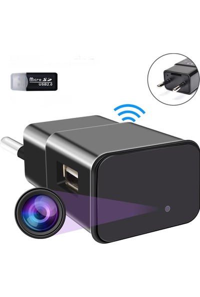 Bintech USB Şarj Aleti Kamera 1080P Wifi Mini Ip Kamera Kablosuz Taşınabilir Kamera USB Adaptör Kamera