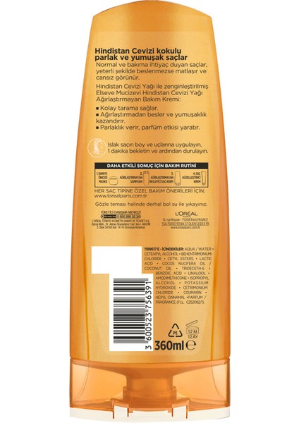 Mucizevi Hindistan Cevizi Yağı Ağırlaştırmayan Besleyici Bakım Kremi 360 ml fiyatları