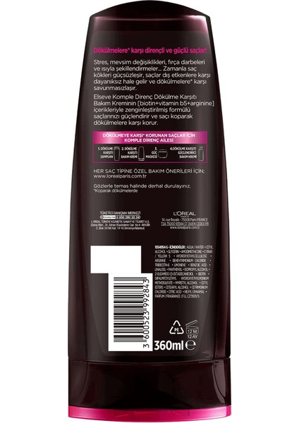 Komple Direnç Saç Bakım Kremi 360 ml fiyatları