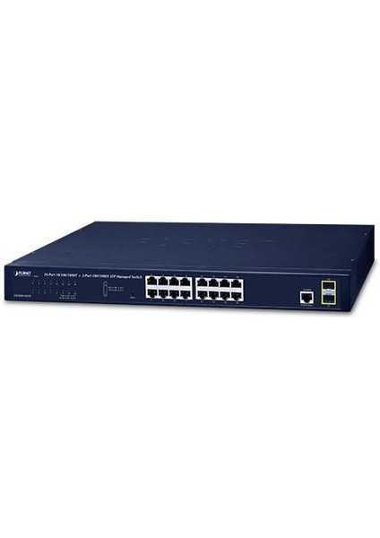 PL-GS-4210-16T2S 16 Port 10/100/1000BASE-T 2 Sfp Yönetilebilir Rack Mount Switch