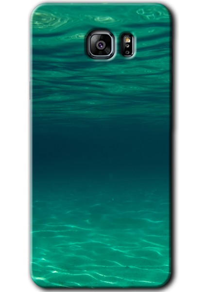 Samsung Galaxy A12 Kılıf Hd Desen Baskılı Arka Kapak + Temperli Cam - Derin Deniz