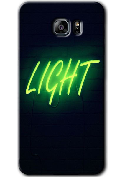 Bera Aksesuar Samsung Galaxy Note 5 Kılıf Hd Desen Baskılı Arka Kapak + Temperli Cam - Neon Inscription