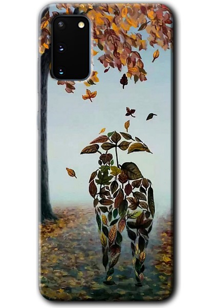 Samsung Galaxy S20 Kılıf Hd Desen Baskılı Arka Kapak + Temperli Cam - Doğadan Aşk