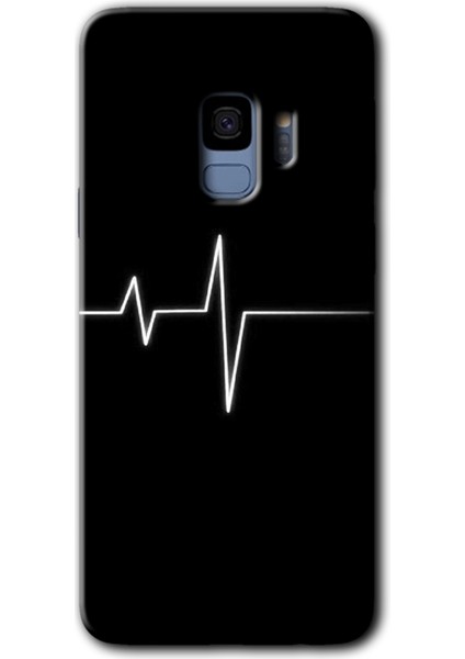 Samsung Galaxy S9 Kılıf Hd Desen Baskılı Arka Kapak + Temperli Cam - Heart Rytm