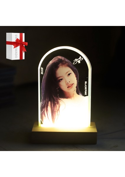 Kpop Blackpink Temalı Jennie LED Akrilik Gece Lambası - Kahverengi (Yurt Dışından)