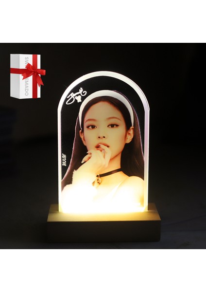 Kpop Blackpink Temalı Jennie LED Akrilik Gece Lambası - Kahverengi (Yurt Dışından)
