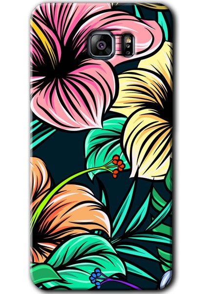 Samsung Galaxy A01 Core Kılıf Hd Desen Baskılı Arka Kapak + Temperli Cam - Çizim Çiçekler