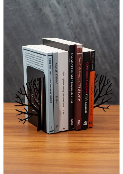 Ağaç Desenli Kitap Tutucu, Ev ve Ofis Dekoratif Estetik Kitap Tutucu, Ağac Desenli Kitaplık Tutucu
