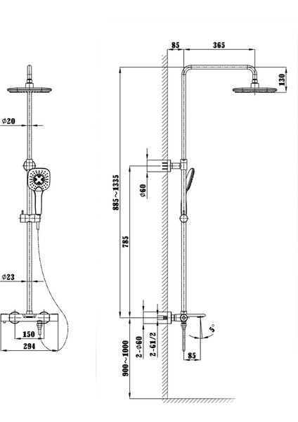 FM-2352 Gold Duş Unitesi