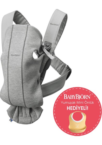 Bliss Ana Kucağı Petal Cotton Oyuncaklı & Kanguru Mini 3D Cotton Jerse / Light Grey