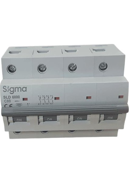 4X80A C/6ka W Otomatik Sigorta (3lü) Sigma